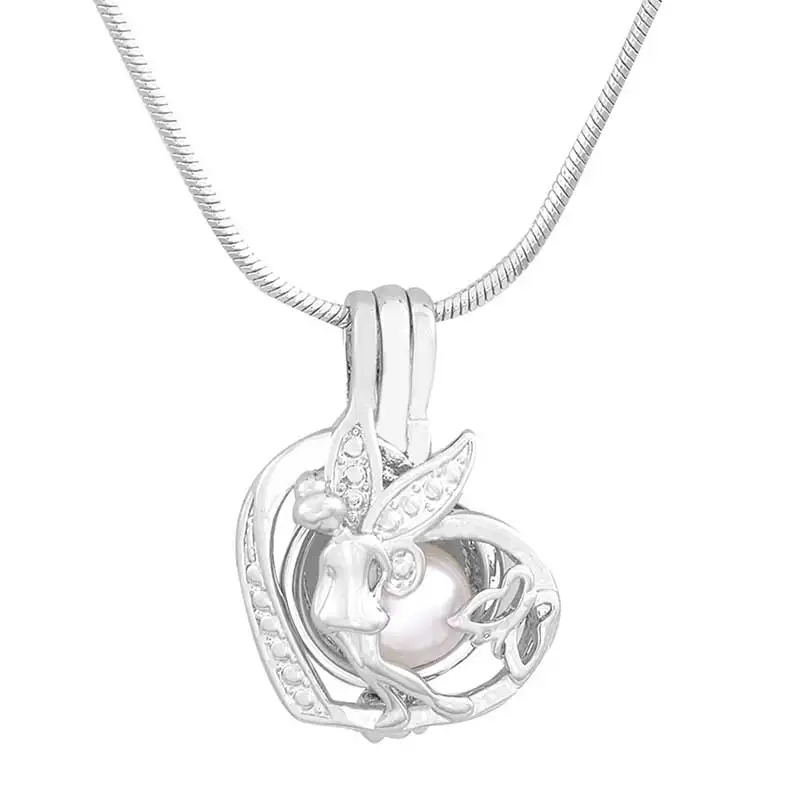 Новый дизайн Love Wish Pearl Angel of Mercy клетка кулон жемчуг жемчужная бусина медальон