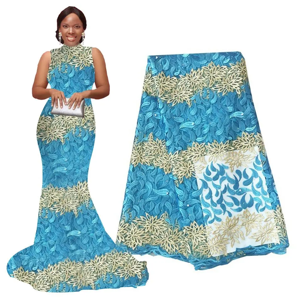 Африканская кружевная ткань 2019 Высокое качество кружево с вышитое в нигерийском