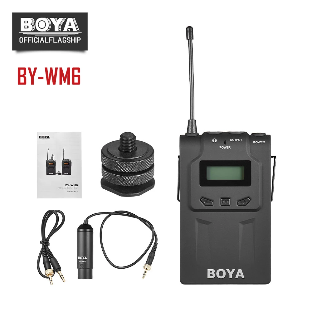 BOYA BY-WM6R UHF Беспроводной микрофон Микрофон приемник 576 мГц-599 мГц 48 Chs для ENG EFP Canon Nikon