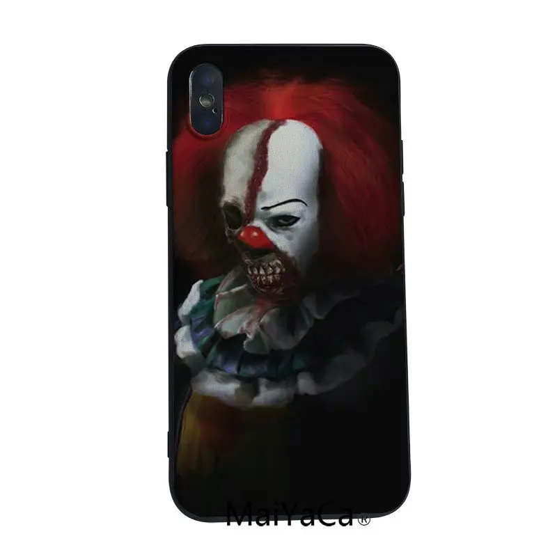 Мягкий силиконовый чехол MaiYaCa Pennywise The Clown Horror для iphone X 8 8plus 7 7plus 6plus 6s 5S SE XS XR