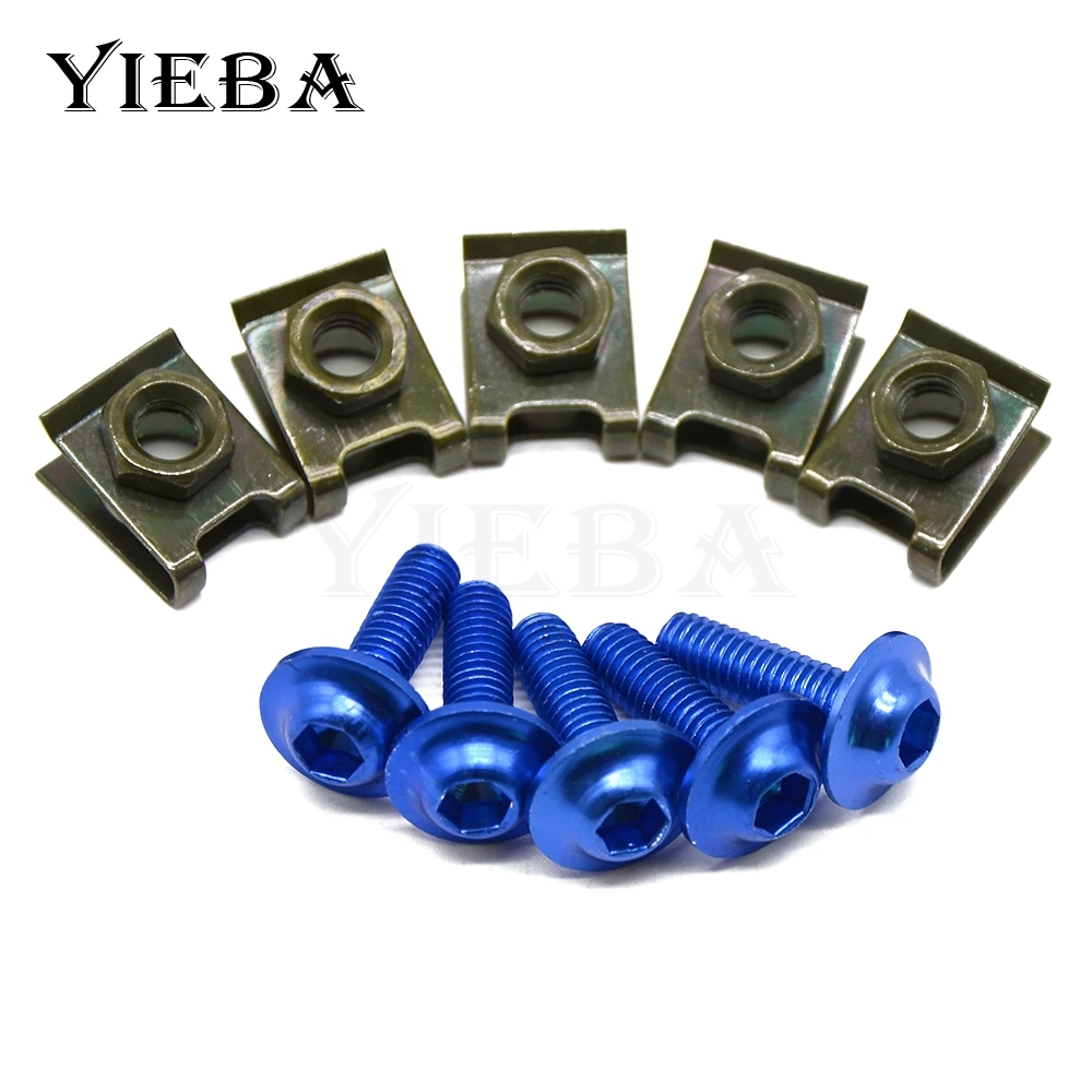 Болты с обтекателем для мотоцикла CNC 6 мм 5 шт. Yamaha XJR1300 FJR1300 FJR XJR 1300 Super Tenere XTZ1200