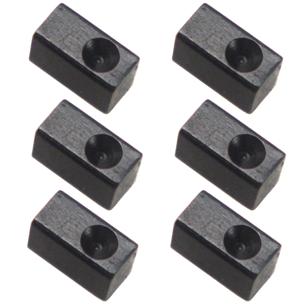

6 PCS Black Iron Guitar Bridge Saddle Insert Iron Block Electric Guitar Parts Accessories 7.9 x 4 x 5mm