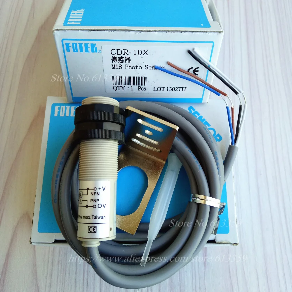 CDR-10X FOTEK M18 трубчатый тип Фото сенсор фотоэлектрический переключатель 10-30 VDC NPN& PNP