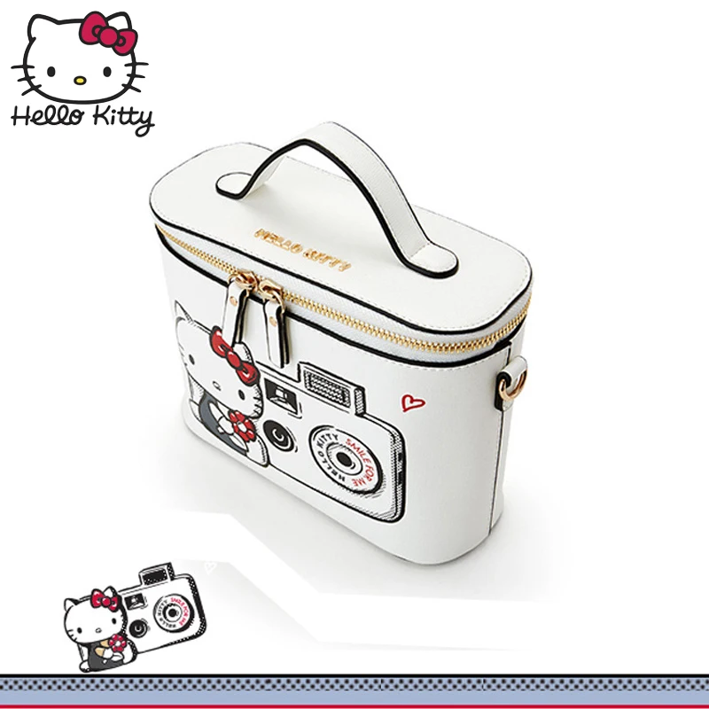 Hello kitty Милая мультяшная коробка для хранения женская косметичка дорожная модная сумка на одно плечо косметичка для девочек плюшевый рюкзак