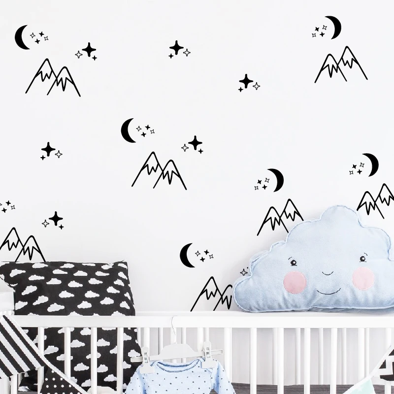 Camping in the Mountains Wall Decals for Boy or Girls Room Decoration DIY Woodland Adventure Vinyl Sticker Nursery Decor | Дом и сад