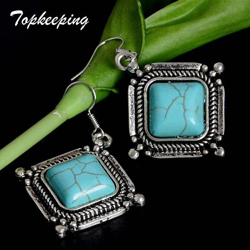 Topkeeping Брендовые женские модные ювелирные изделия в виде ромбов шикарные серьги