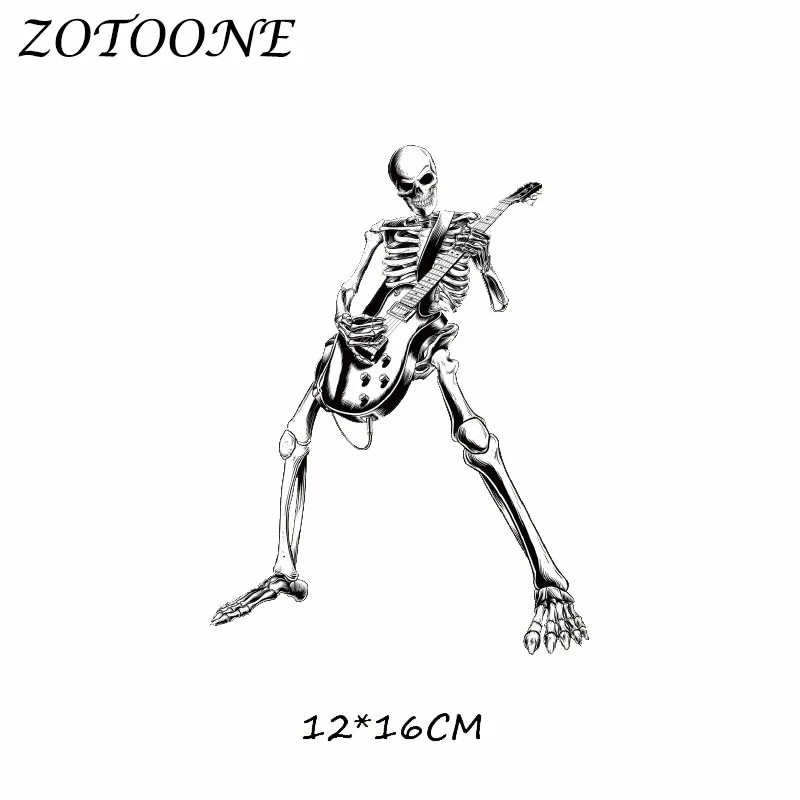 ZOTOONE гитара Музыка Череп патч для от одного года до четырех лет глажки рубашек на