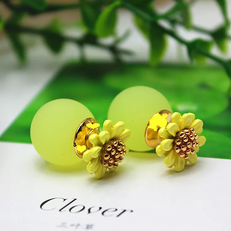 Новый дизайн 2019 модные брендовые ювелирные изделия Двухсторонние серьги для