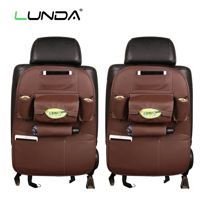 2 шт. кожаный складной портативный ящик для хранения сидений автомобиля