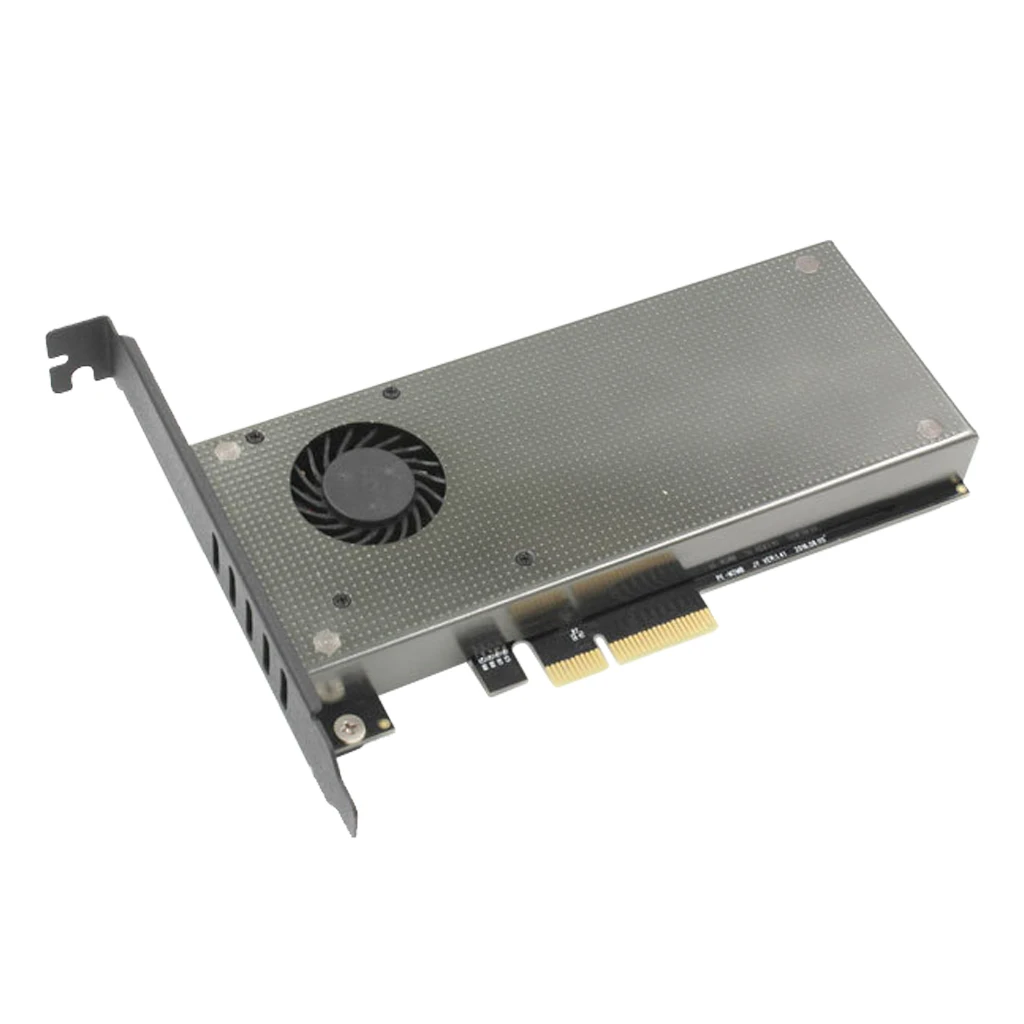 M.2 расширение NVMe NGFF поворотный PCIE3.0 Вентилятор охлаждения SSD адаптер двойной