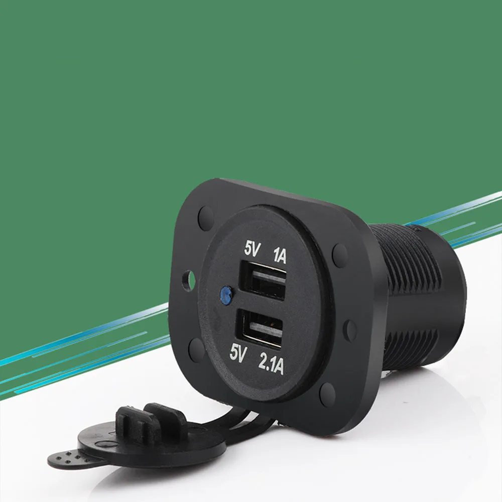 5V 1A/2.1A мотоцикл двойной 2 USB порт разъем питания Мобильный GPS зарядное устройство