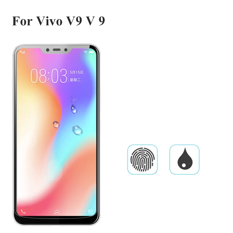 Защитное закаленное стекло с полным покрытием для Vivo V9 V 9 3 шт.|Защитные стёкла и