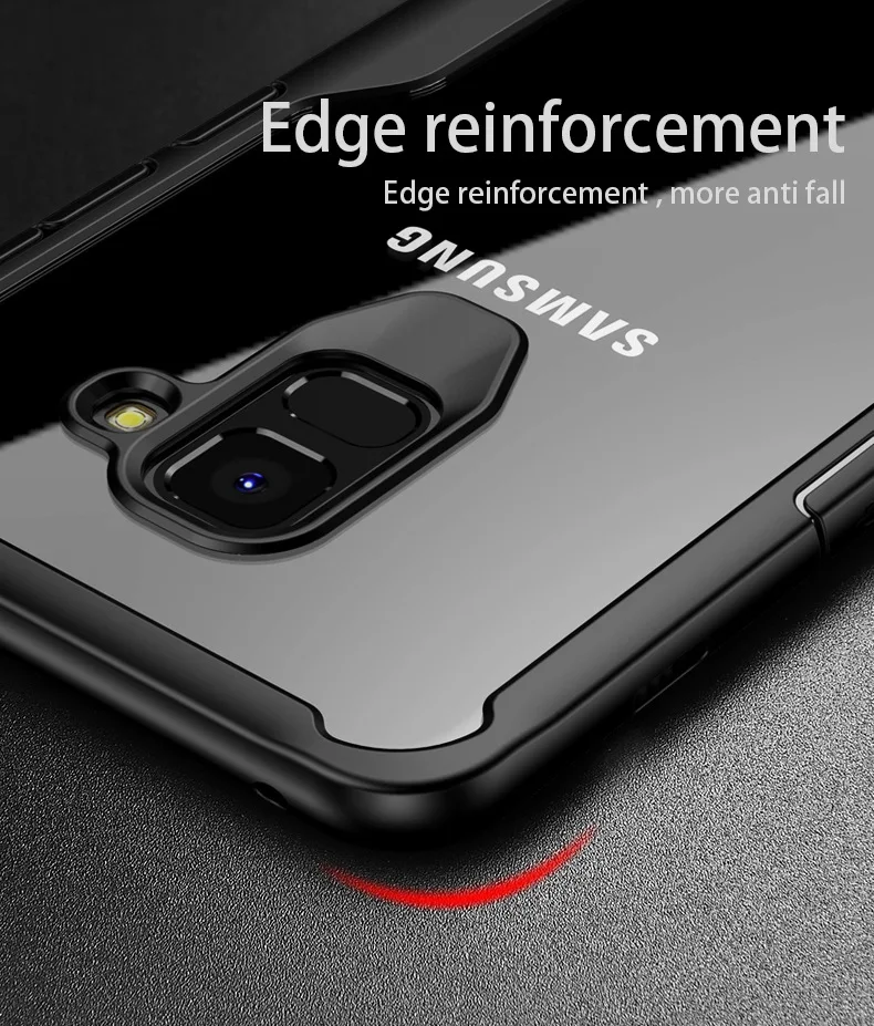 Чехол для samsung A8 Plus TPU бампер подушка безопасности прозрачный противоударный чехол Funda Мягкий защитный чехол для мобильного телефона
