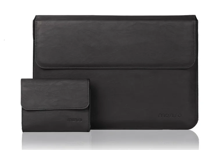 Black Mosiso из искусственной кожи чехол для Macbook Air Pro 13 2013 для ipad Pro 12,9 кожаный магнитный чехол Аксессуары - Цвет: Black