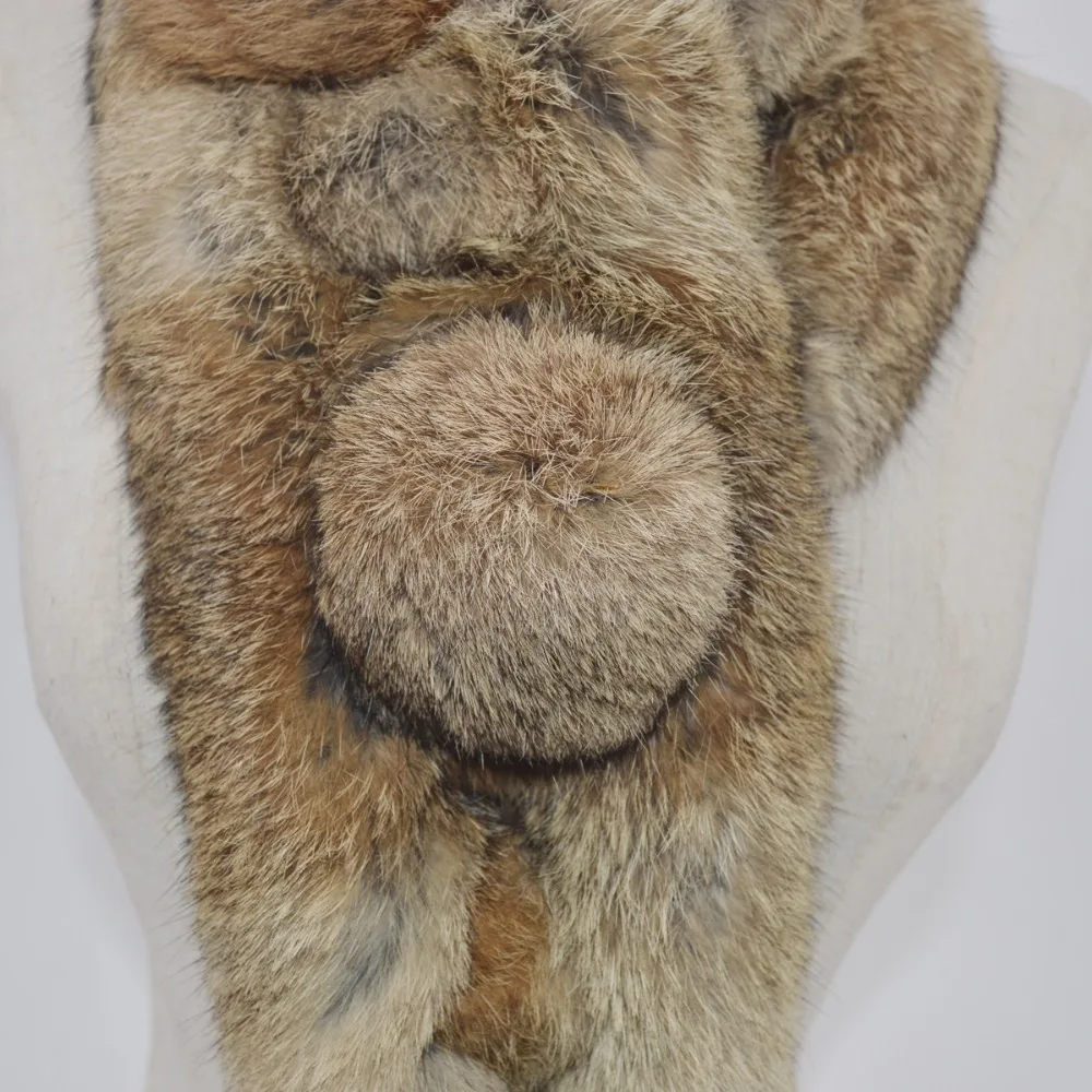 Женский шарф из натурального кроличьего меха мягкий 2021 модные шарфы оптом и в