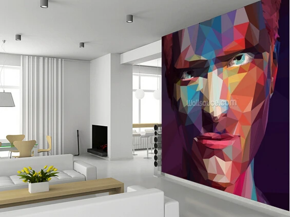 Custom abstract wallpaper Pop Art Portrait Abstract 3D photo mural for living room kitchen sofa background waterproof | Обустройство