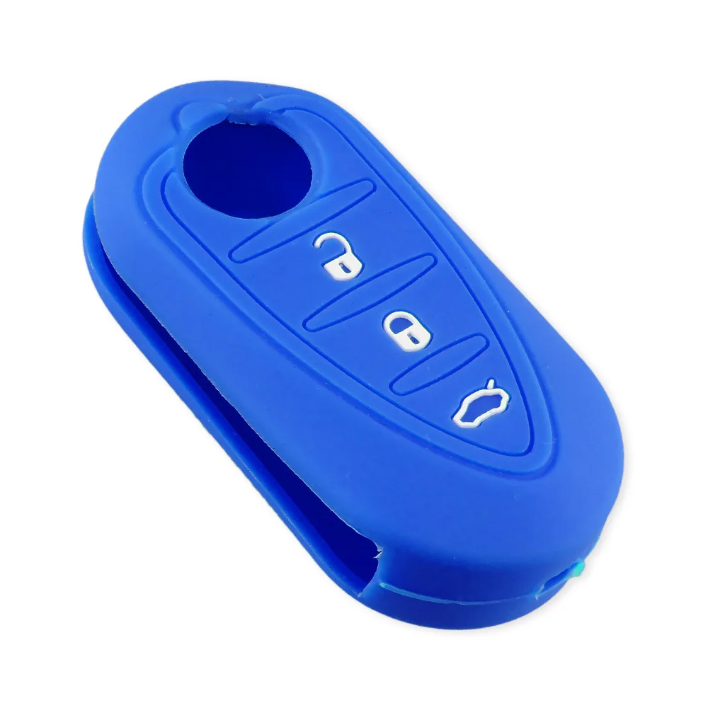 KEYYOU 3 кнопочный силиконовый резиновый чехол для ключей Fob Alfa Romeo Mito Giulietta Brera 4C 159 GTA