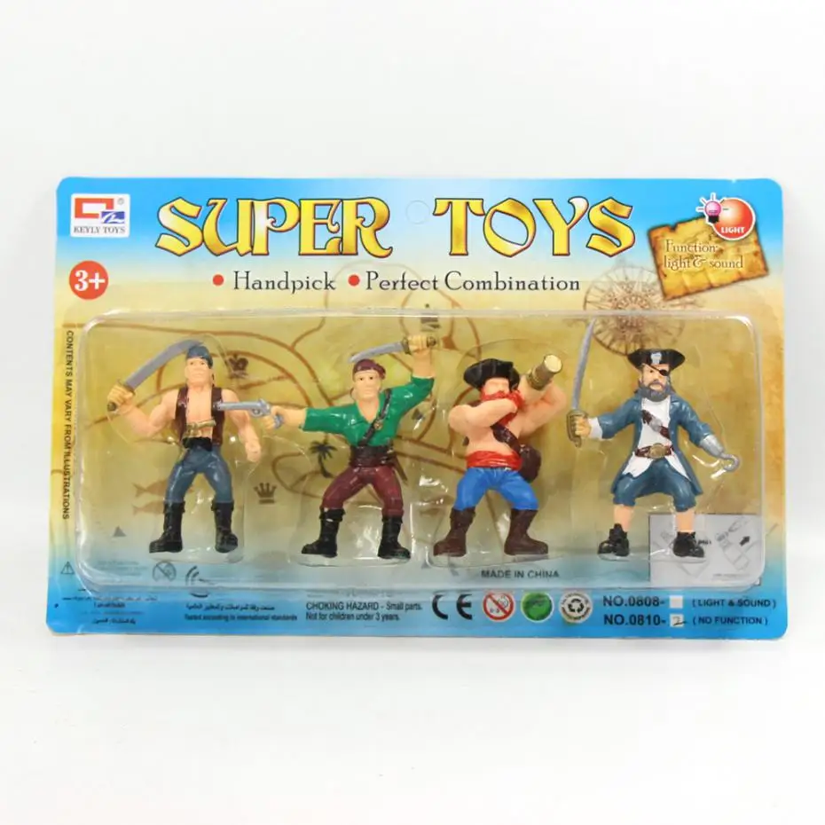 P2523 4 шт. нарисованные фигурки пиратов супер игрушки Новинка|toy airplane party favors|toy raketoy