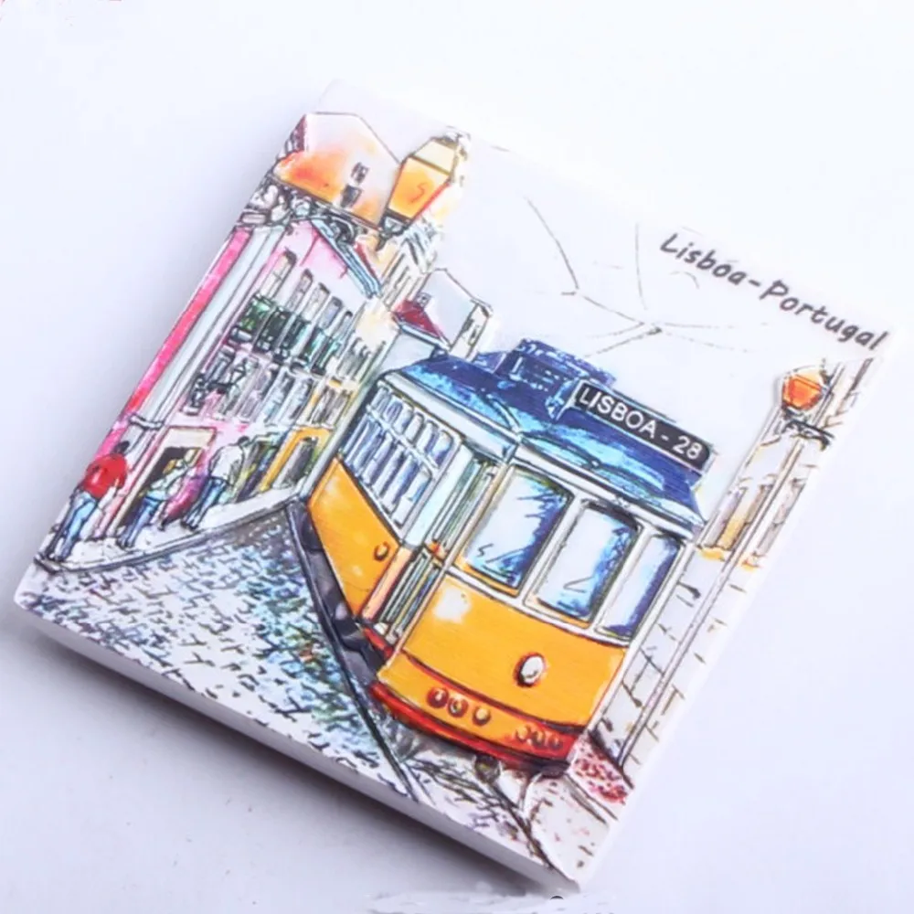 Магниты на холодильник для автобусов Lisboa из смолы | Дом и сад