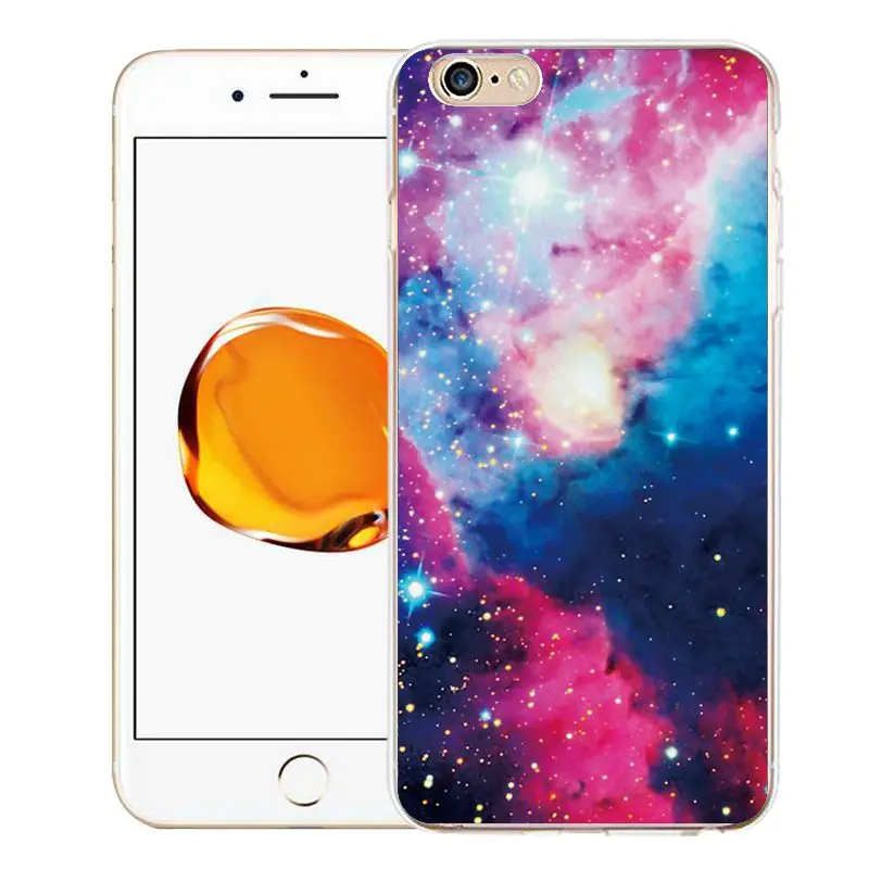 QMSWEI TPU Clear Phone Case For iPhone 6 6s 7 8plus x Soft Printed Colorful Starry Star Sky Cover Free shipping 4 5se |