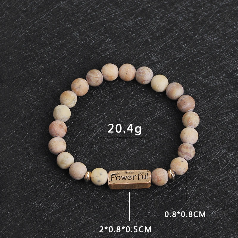 Zhijia unisex beads blessed bracelets Turquoises Stone &quotPower love&quot bracelet Distance lucky Jewelry |
