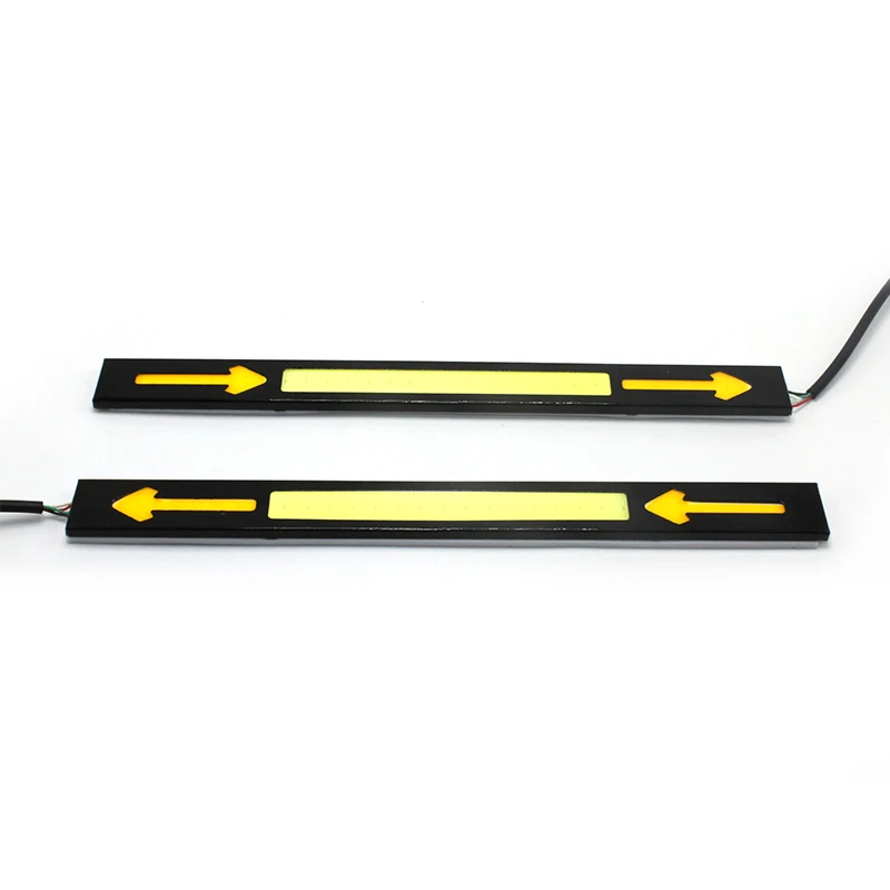MON-SU 2pcs Car Turn Signal Lights Lamps Decorative Lamp Styling Driving Day Running Light Waterproof COB Time Work | Автомобили и