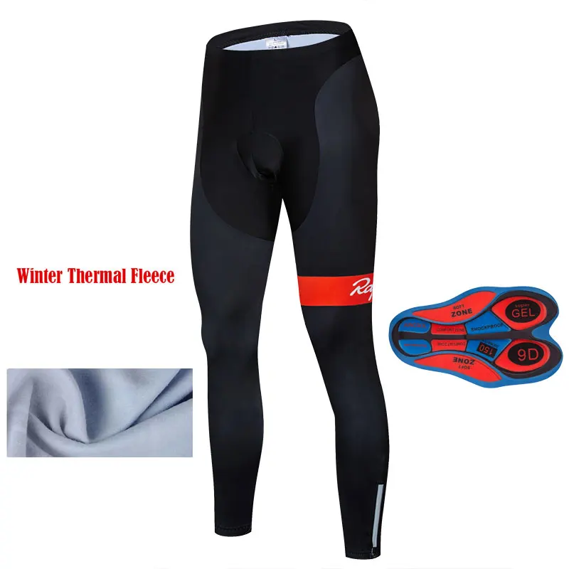 pants with fleece 1 Велокофты Комплект зимний термальный флис с длинным рукавом теплый красный и черный градиент Тур де Франс Ropa Ciclismo Hombre - Цвет: pants with fleece 1