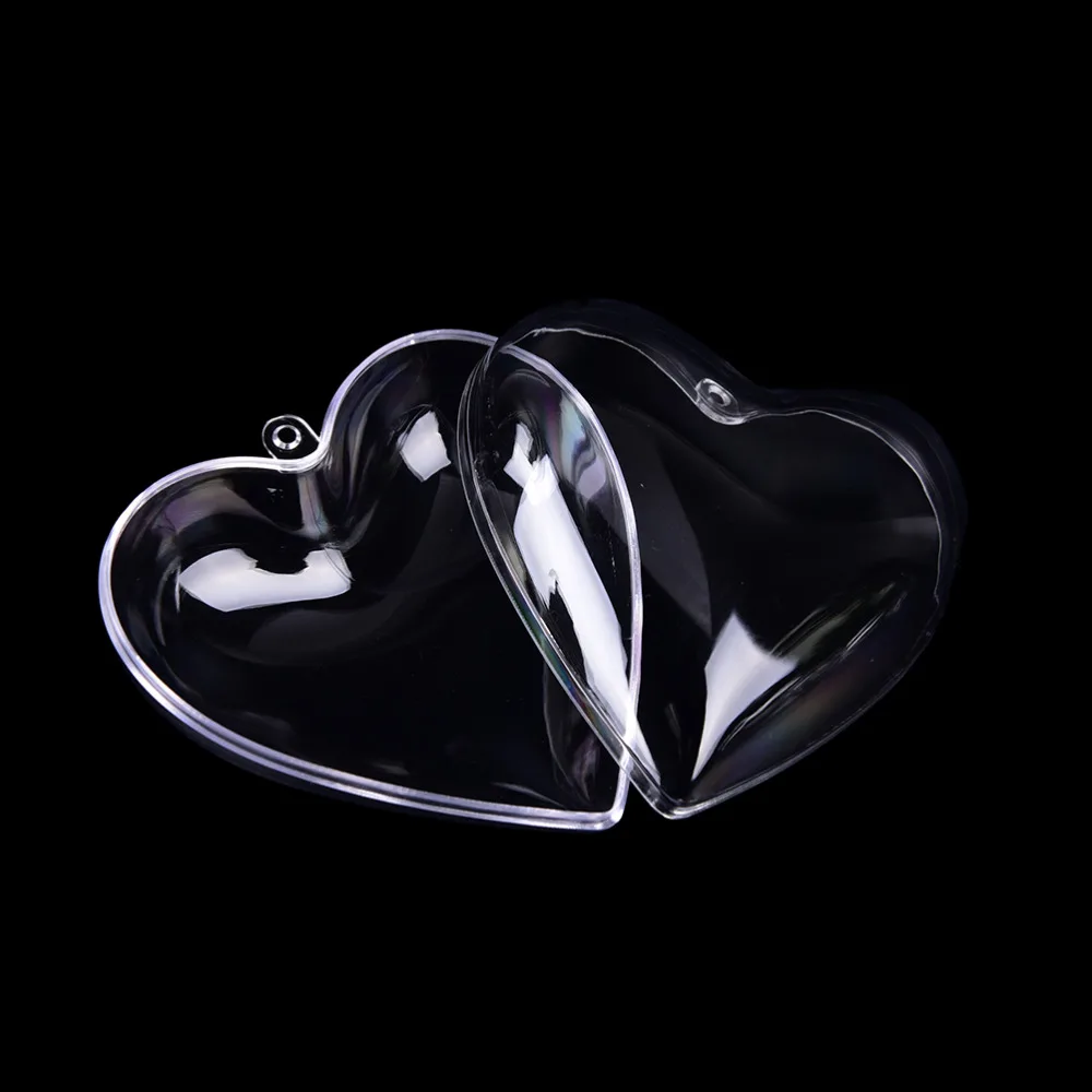 

65/80mm DIY clear plastic clear 2Pcs bath bomb mold Heart Shape acrylic mould