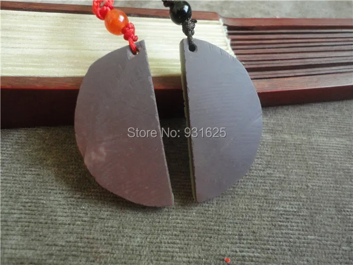 Natural Purple Yu Pairs Dragon Phoenix Amulet Pendants Chinese ZiPao Carved Pendant Fine Jewelry + free rope | Украшения и
