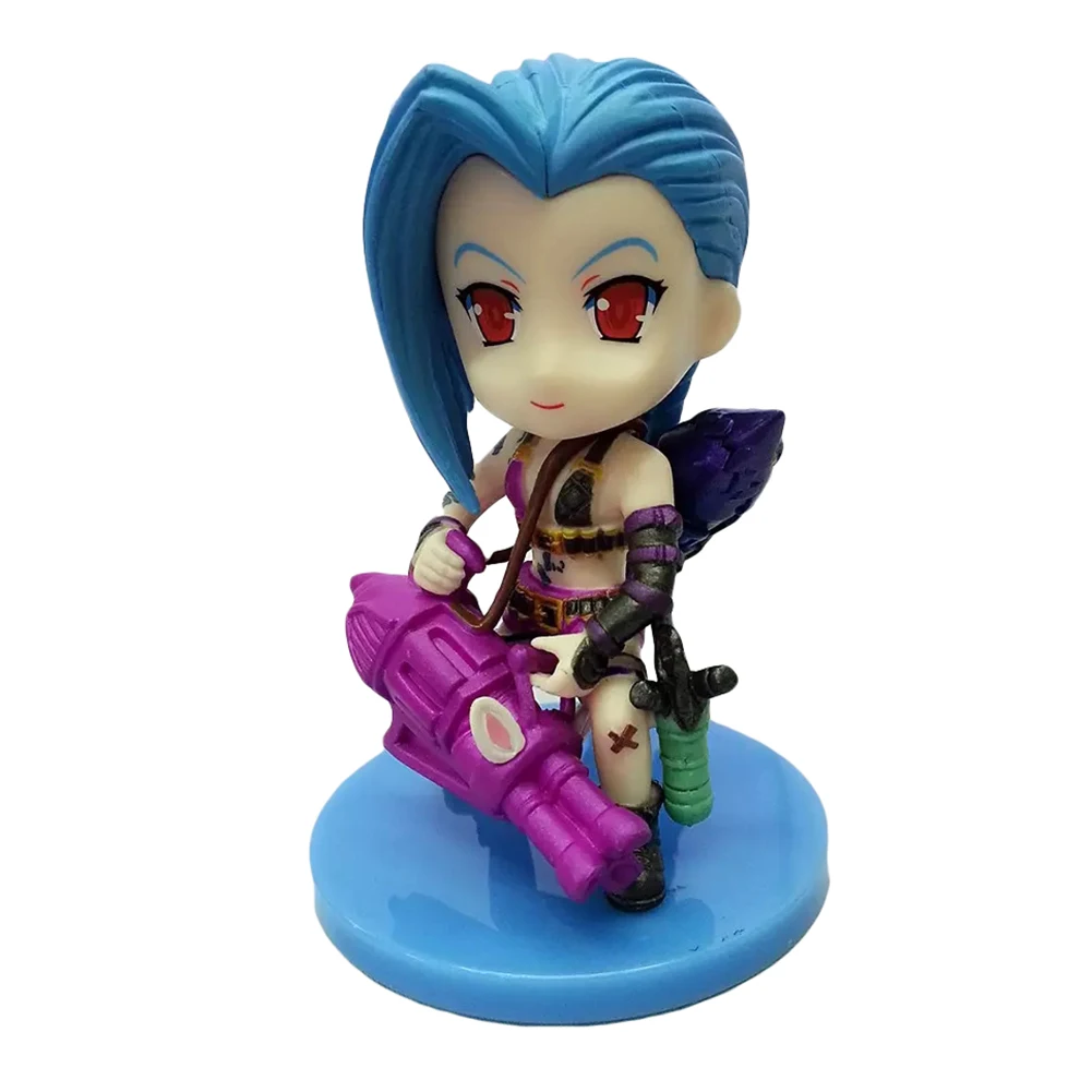 Фигурки героев игры ELBCOS 11th Hot Game Великий дуэлянт Fiora Jinx Gnar Yasuo 8 см/3 2 дюйма Q Version из