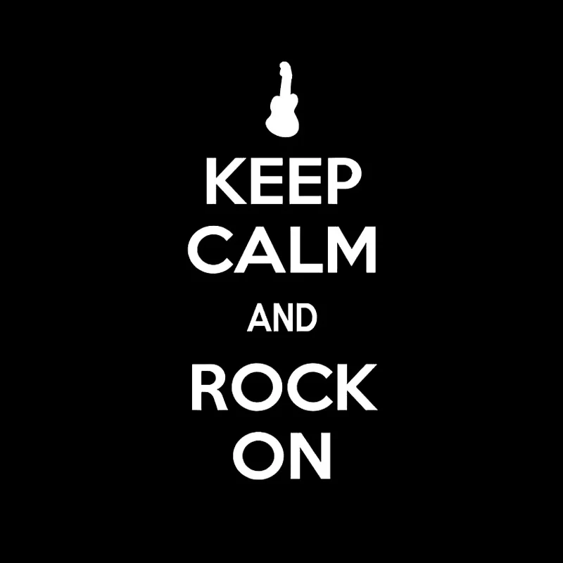 YJZT 6.5CM*14.3CM Keep Calm and Rock On Guitar Music Vinyl Black/Silver Car Sticker C22-0707 | Автомобили и мотоциклы