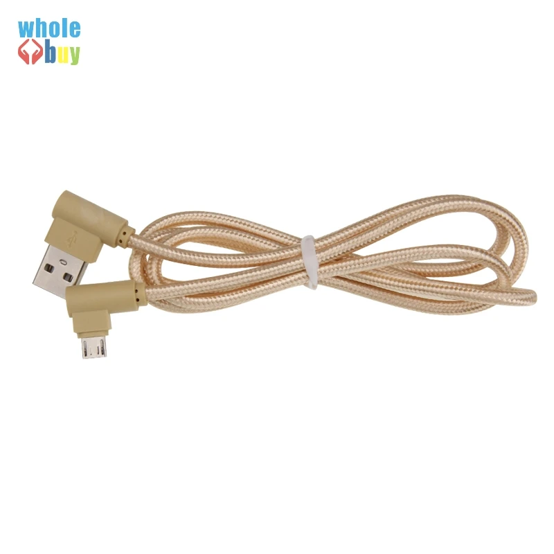 100 шт. однотонный двухсторонний нейлоновый Плетеный Micro Usb 5Pin 8pin Type C кабель для