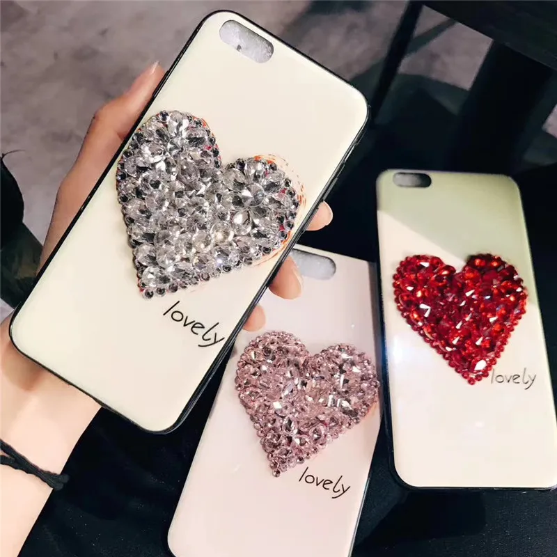 Marchcover для iPhone XS MAX XR X 8 7 6S 6 Plus Роскошные блестящие стразы в форме сердца любовь