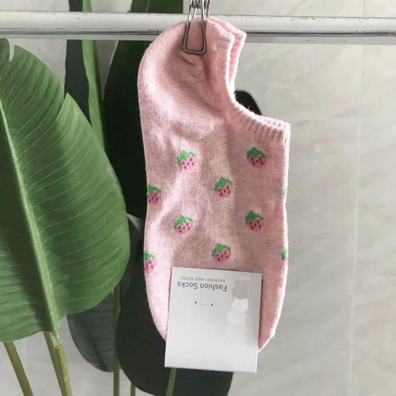 Spring/Summer High Quality Harajuku Fruit Peach Cherry Strawberry Pineapple Socks Cartoon Korean Style Women Socks Skarpetki
