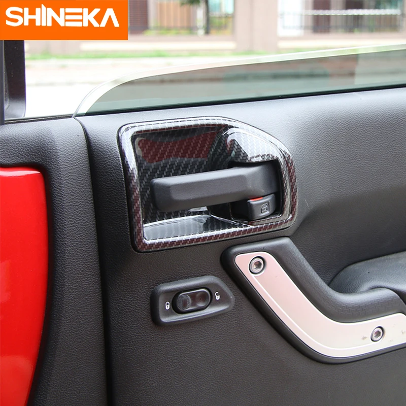 Внутренние молдинги SHINEKA для Jeep wrangler jk 2 двери внутренняя дверь чаша 2011 2017