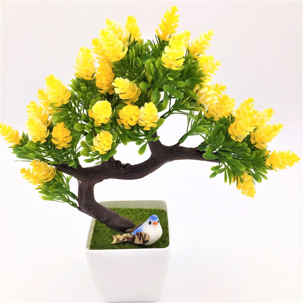New arrival Artificial decorative flowers wreaths plants tree flower bonsai fake pine trees Komatsu vase | Дом и сад