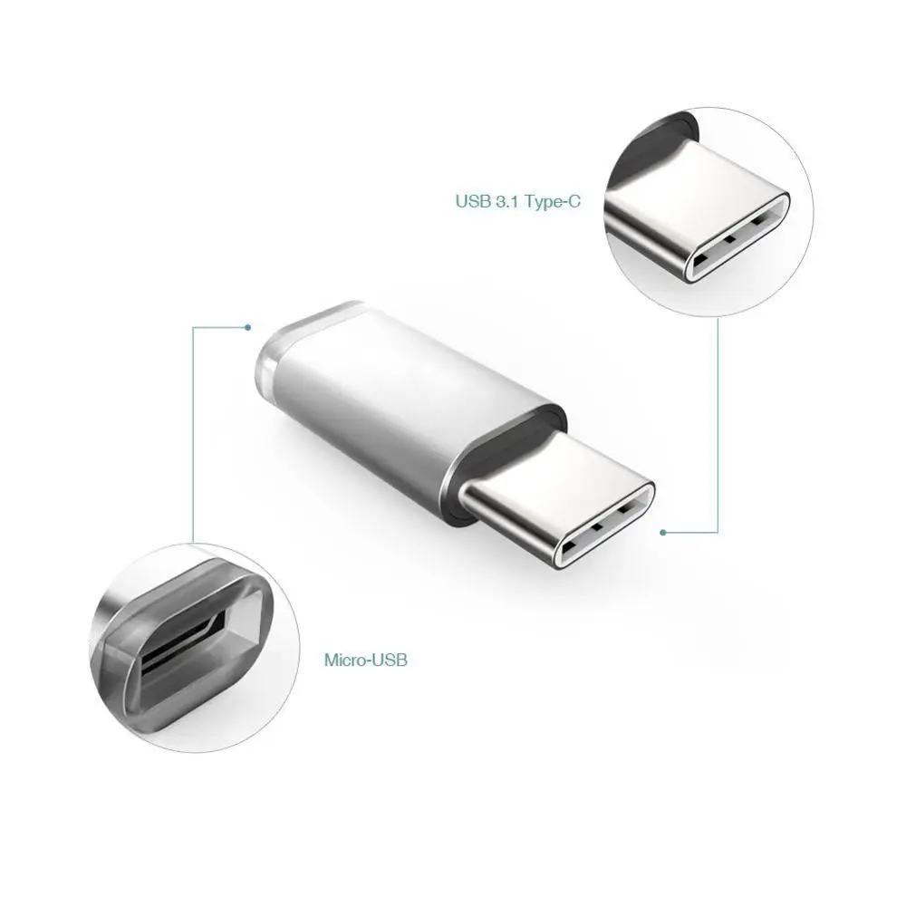 Кабель адаптер для зарядного устройства с портом USB 3 1 Type C (папа) на Micro 2 0 (мама) ZTE