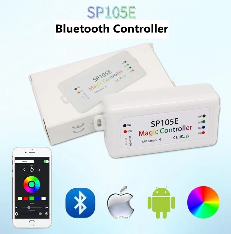 SP105E SP108E Magic WIFI контроллер Bluetooth 2048 пикселей для WS2811 WS2812B 2801 6803 IC Светодиодная лента