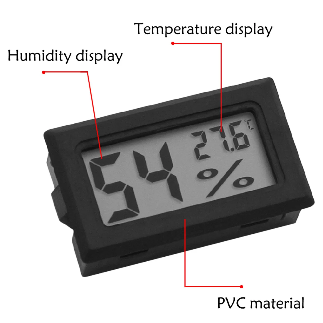 Humidity Instruments Temperature Sensor Mini LCD Display Digital thermometer with Built-in probe Cultivation tool | Инструменты