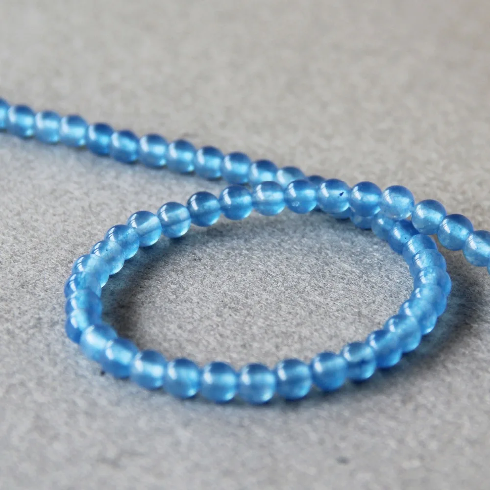 Оптовая женская/девушки (Мин Order1) 6 мм Мода Новые Природных Голубой Яшмы Круглых