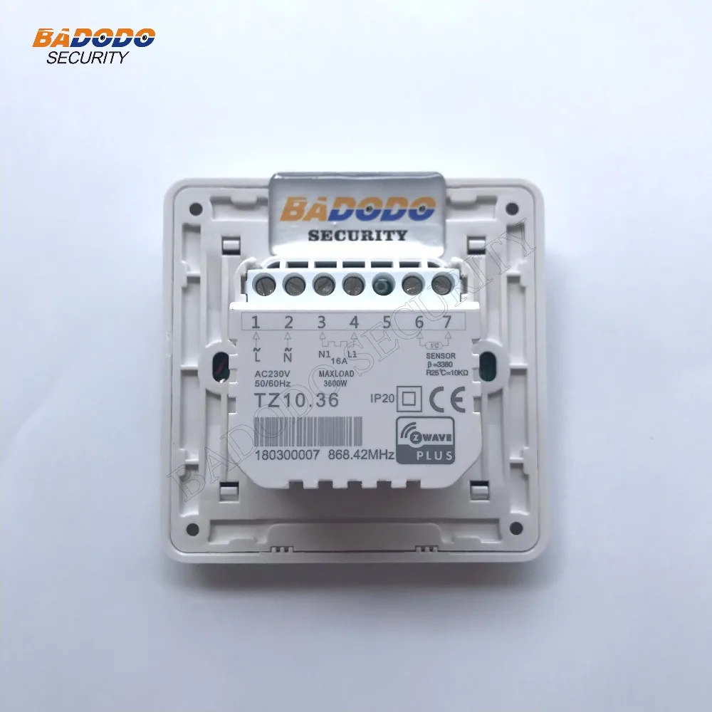 Z-Wave plus умный термостат TZ10.36 электрическое Отопление для домашнего пола контроль температуры EU868.42MHZ