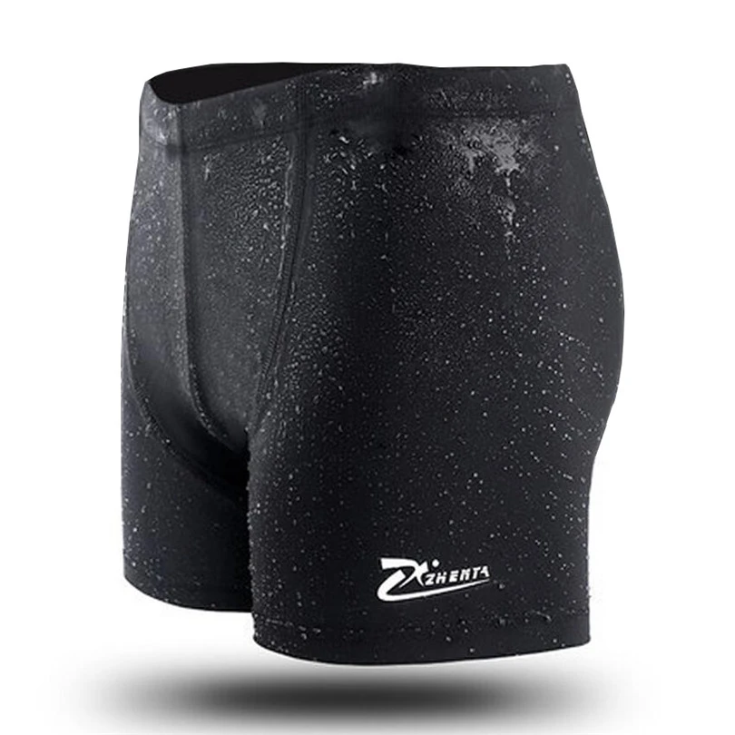 

DICHSKI Men Shark Skin Water Repellent Professional Competitive Swimming Trunks Soild Body Suits Swimsuit Pant Briefs Bottom