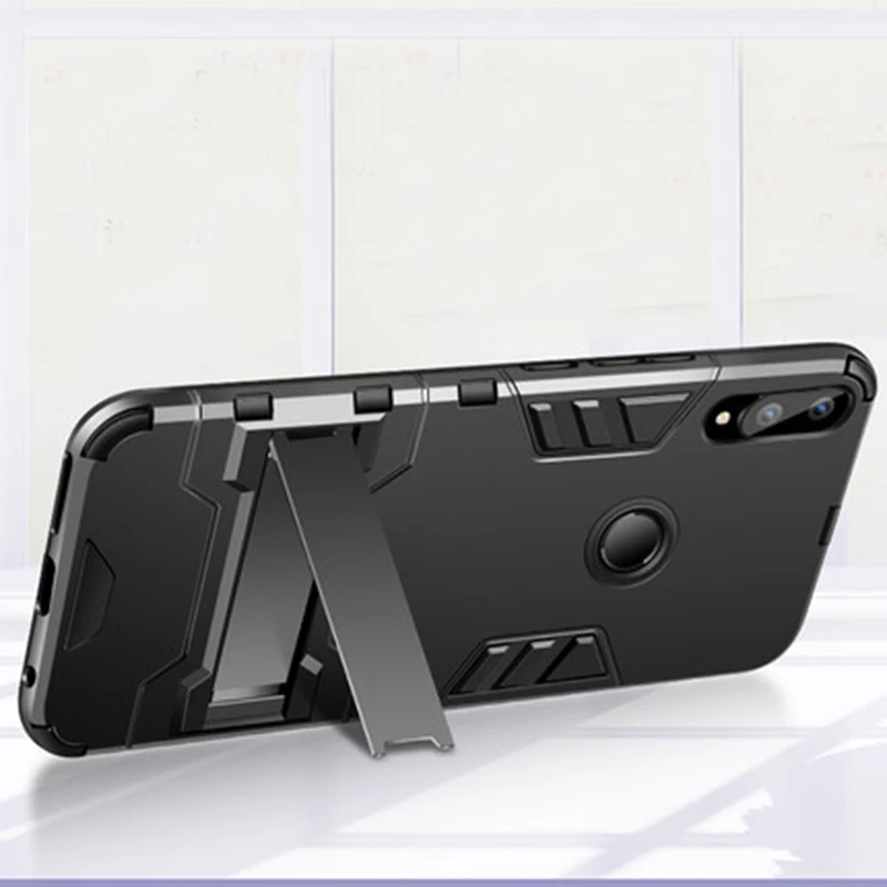 Противоударный чехол Xiaomi Mi8 мягкий резиновый + легкий пластиковый держатель для