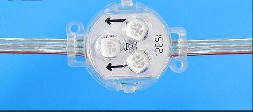 Waterproof IP68 SMD 5050 RGB WS2811 IC LED Module String Exposed Point Light Source DC 12V Pixel 30MM Diameter 100pcs | Лампы и