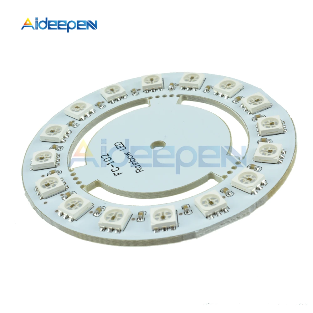 WS2812 16 битная Радужная светодиодная полноцветная лампа привода WS2811 5050 RGB