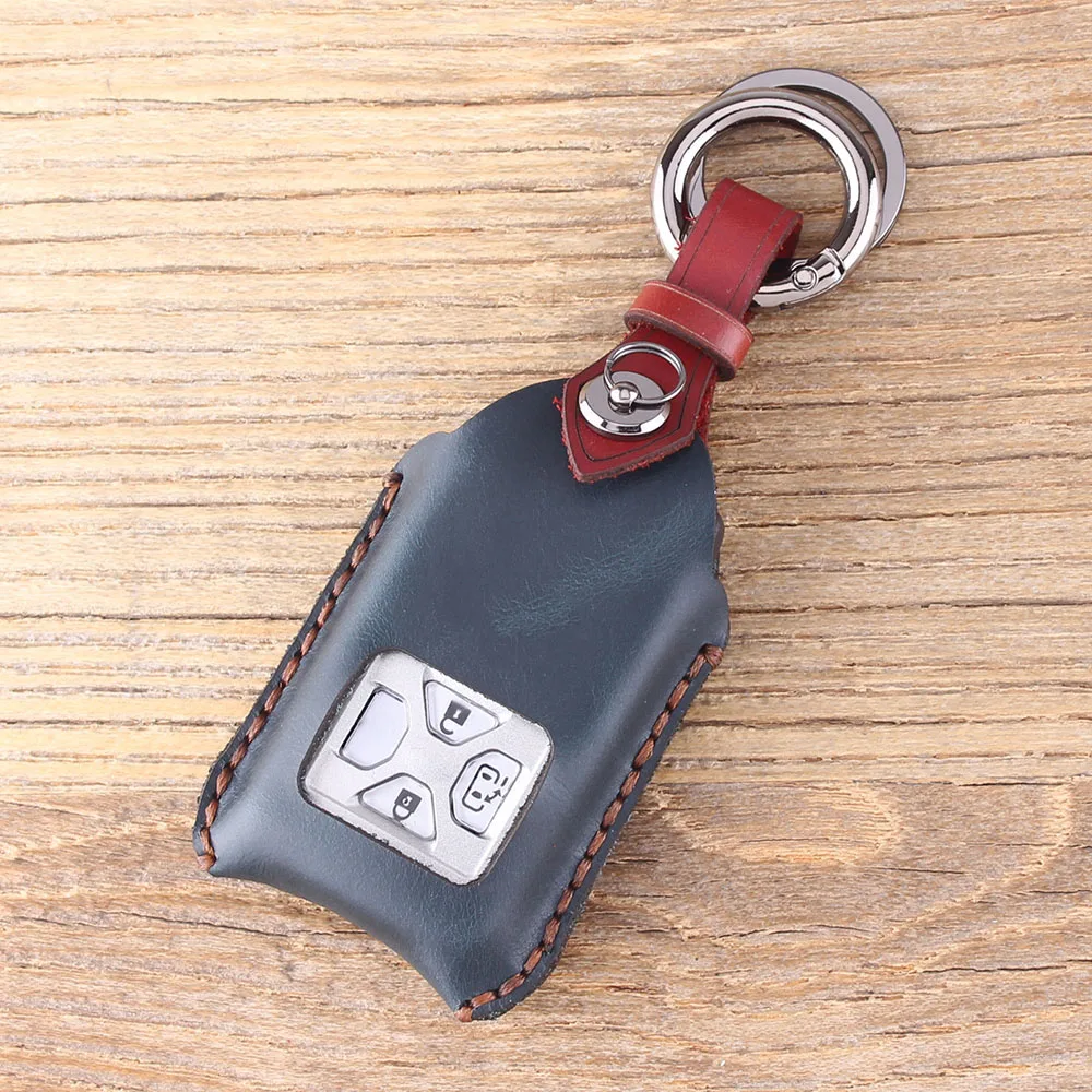 KEYYOU из натуральной кожи пульт дистанционного управления автомобильный брелок чехол для Toyota Previa 3/4 кнопки умный ключ