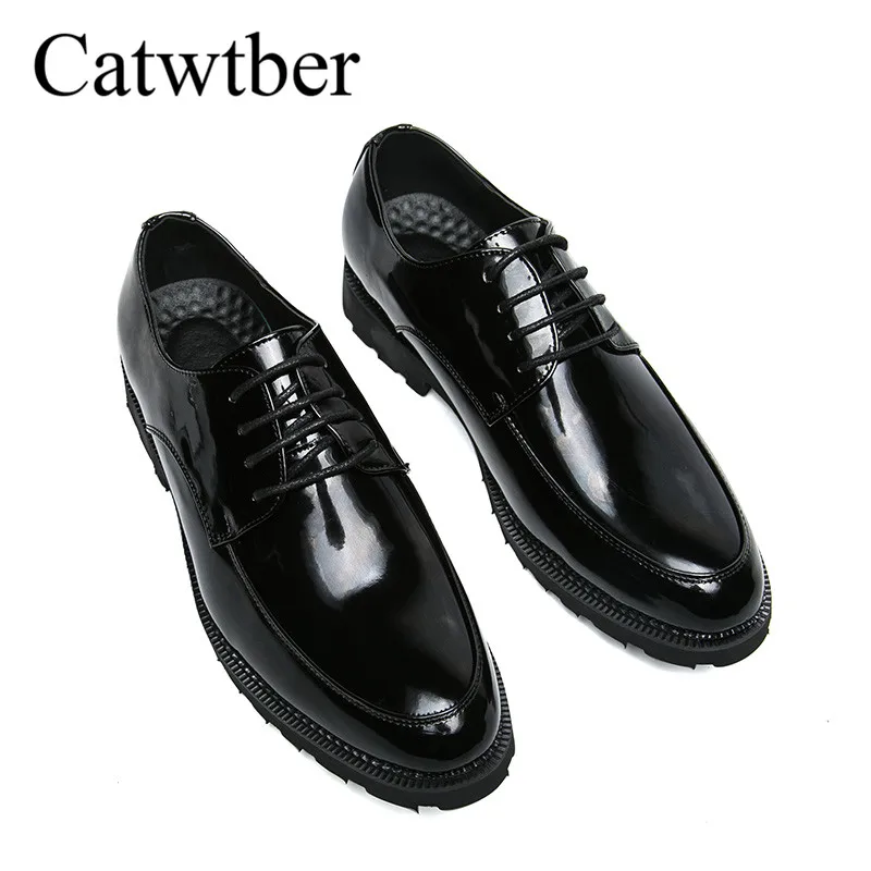Catwtber Men Leather Shoes Oxford Casual Men's Dress Business Flats Breathable Banquet Wedding | Обувь