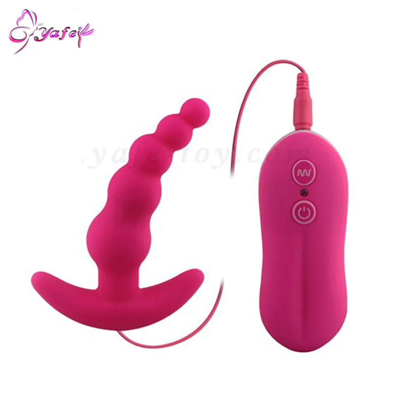 Анальный вибромассажер для мужчин "10 скоростей" с шариками из силикона в форме бабочки, игрушка для анального секса для мужчин и женщин.