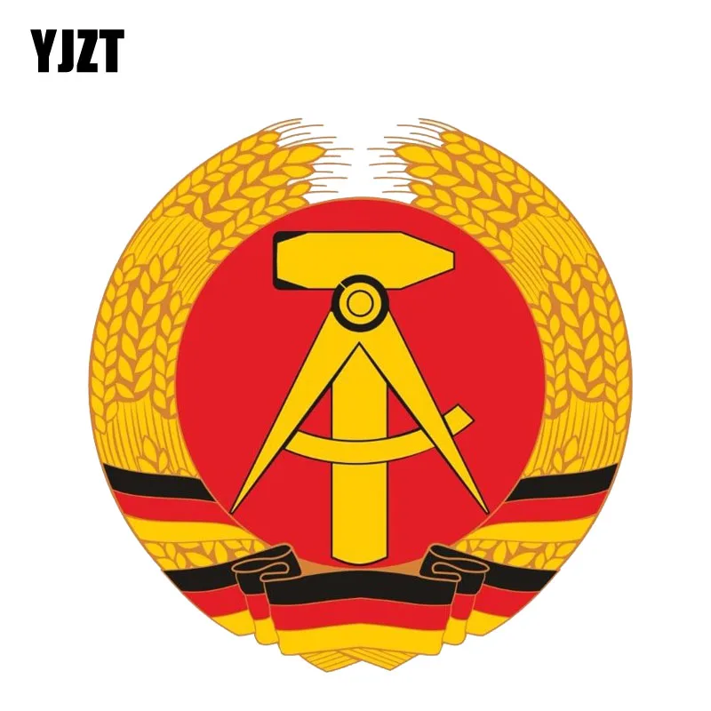 

YJZT 13.9CM*14CM Car Accessories Germany Coat Of Arms Car Sticker Decal PVC 6-0416