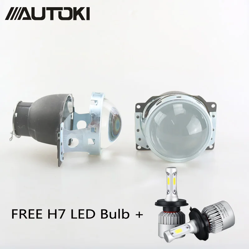 

AUTOKI Car Styling Projector Lens 3 Inch Q5 Koito Bi-xenon HID Bi-xenon Projector Lens single beam Using H7 led bulb/xenon bulb